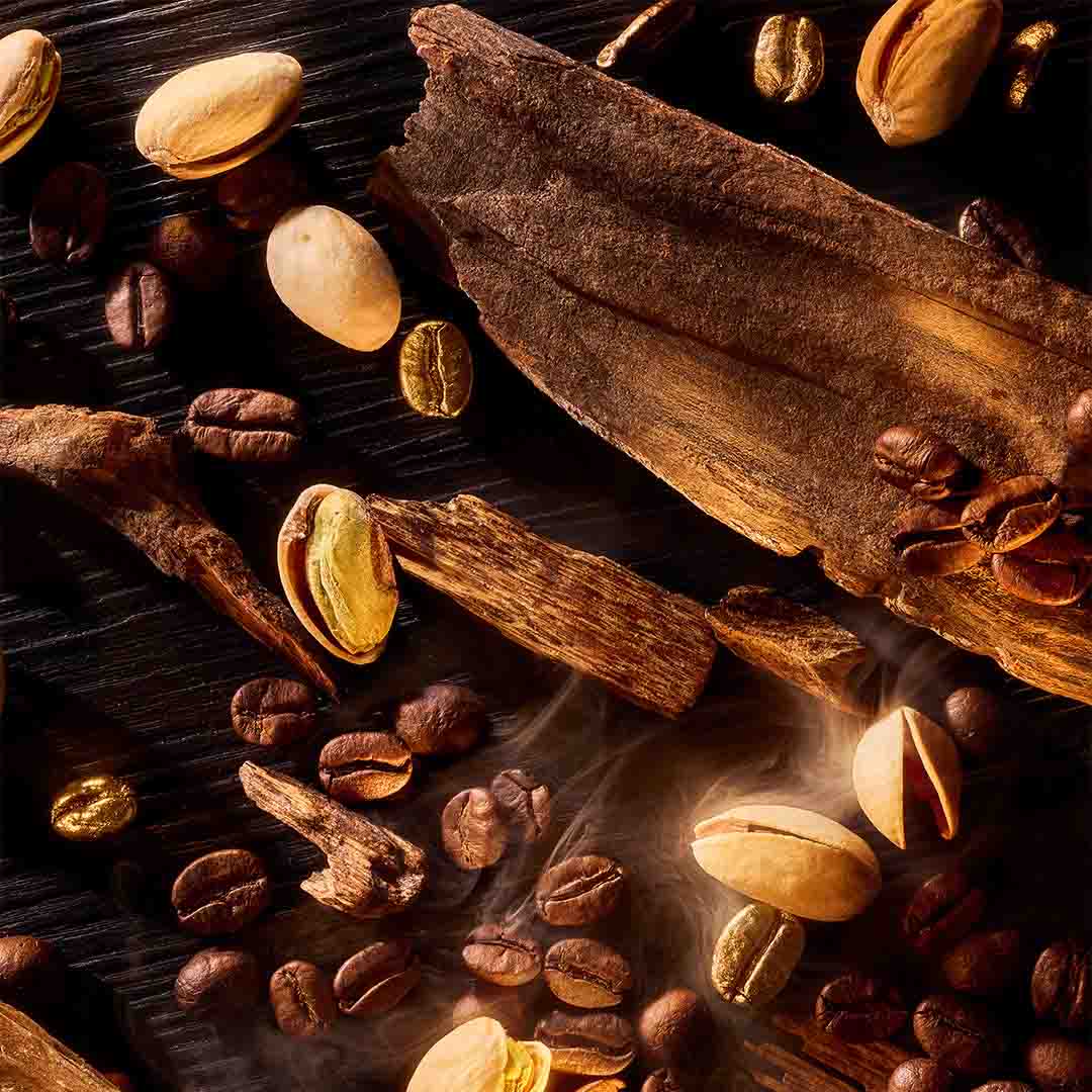 ROJA | Aoud Collection - Espresso Aoud Parfum - Image Espresso Ingredients Espresso Aoud Parfum - Image Espresso Ingredients - Aoud Collection | ROJA - VRGaleries